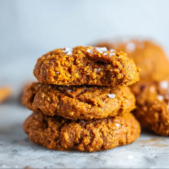 A stack of cookies with sugar on top.