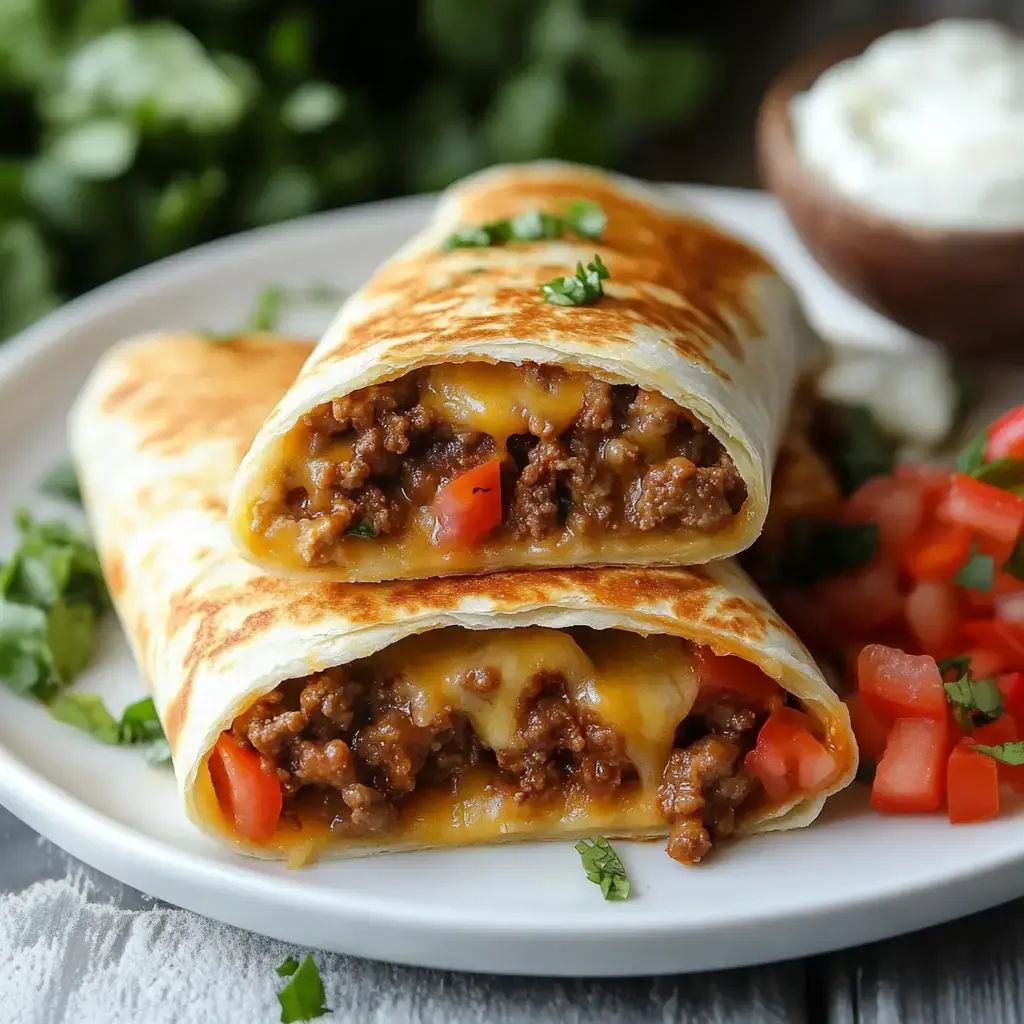 Beef and Cheese Chimichangas