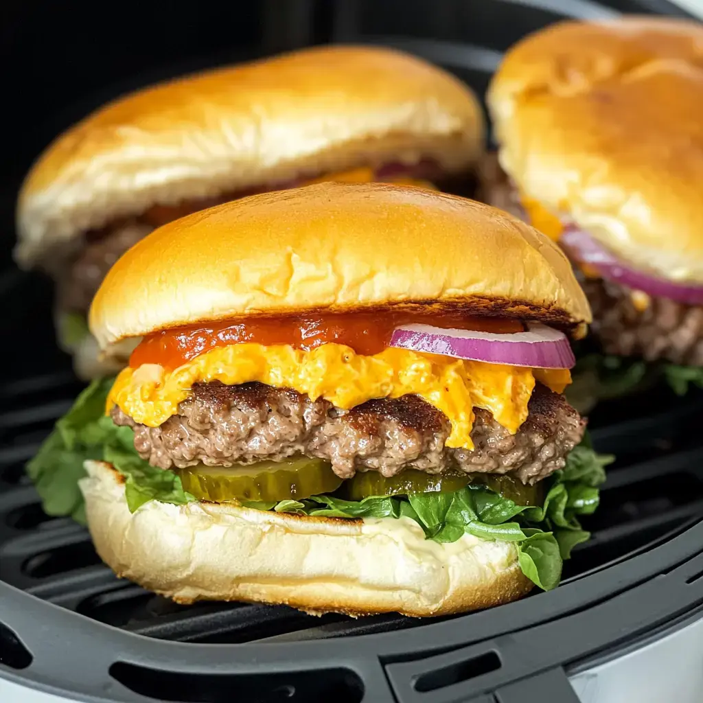 Air Fryer Hamburgers