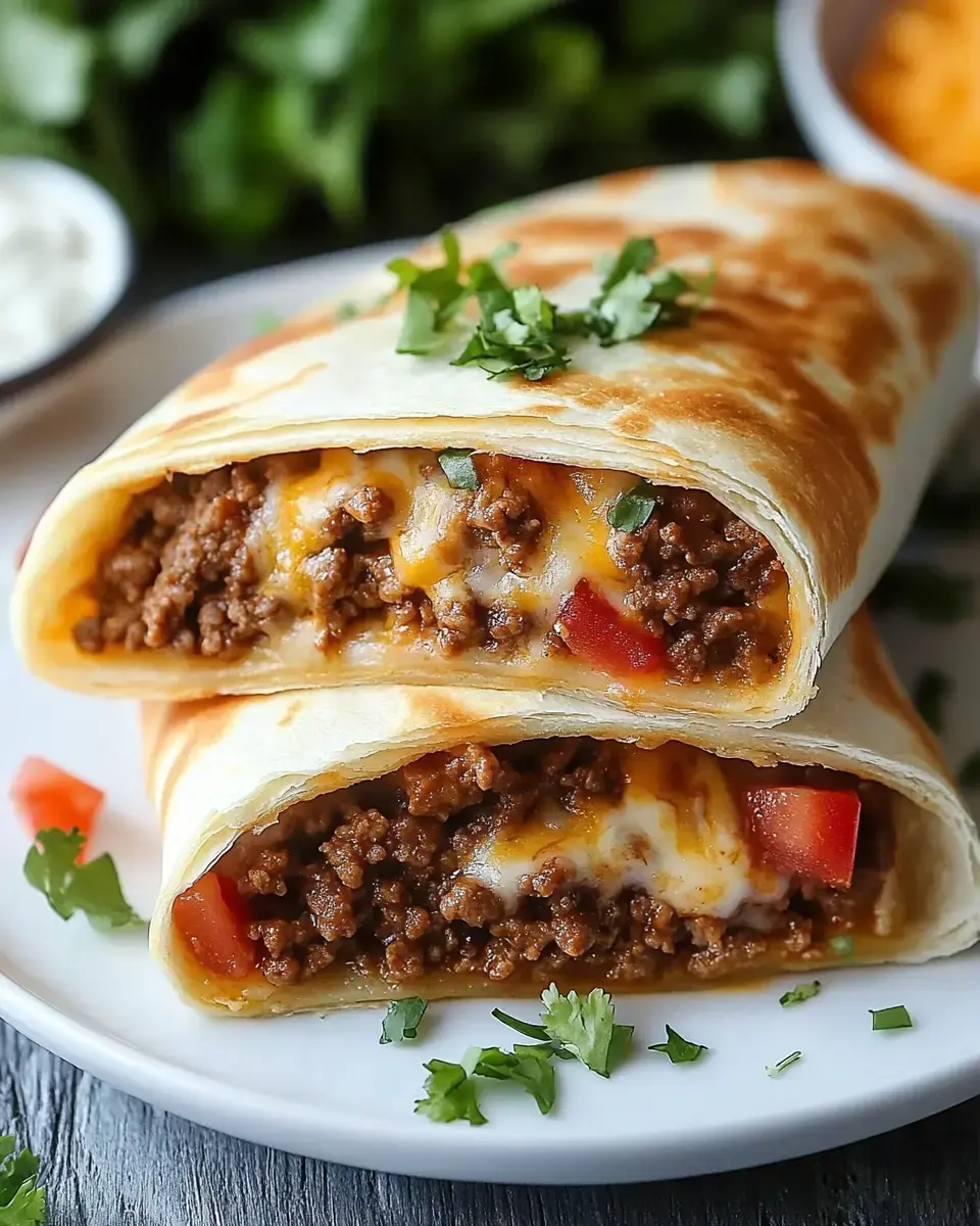 Beef and Cheese Chimichangas