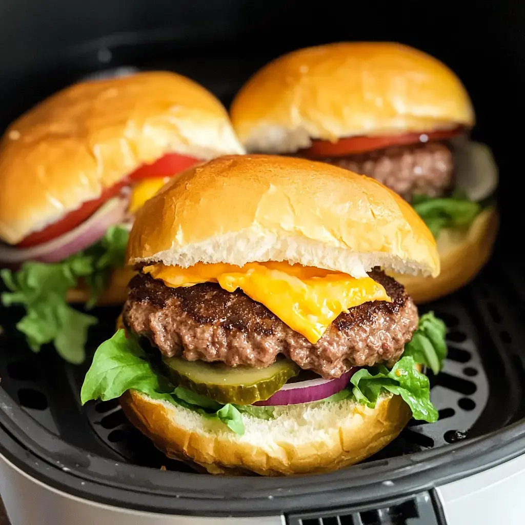 Air Fryer Hamburgers