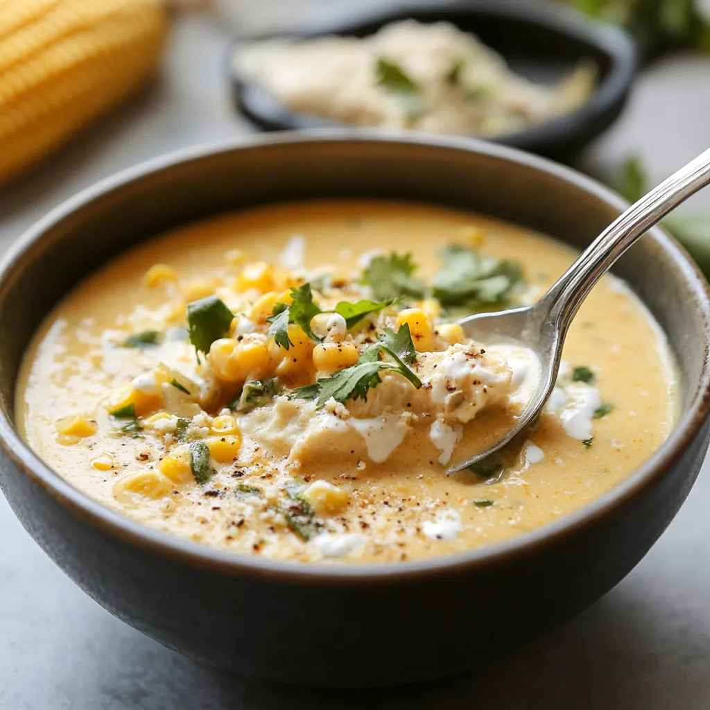 Slow Cooker Mexican Street Corn Soup