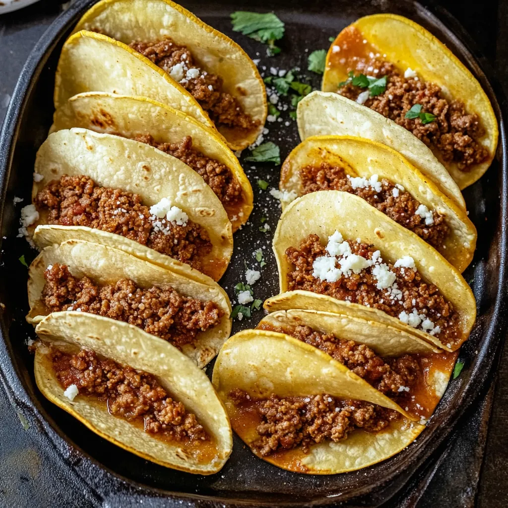 Crispy Ground Beef Tacos (Baked)