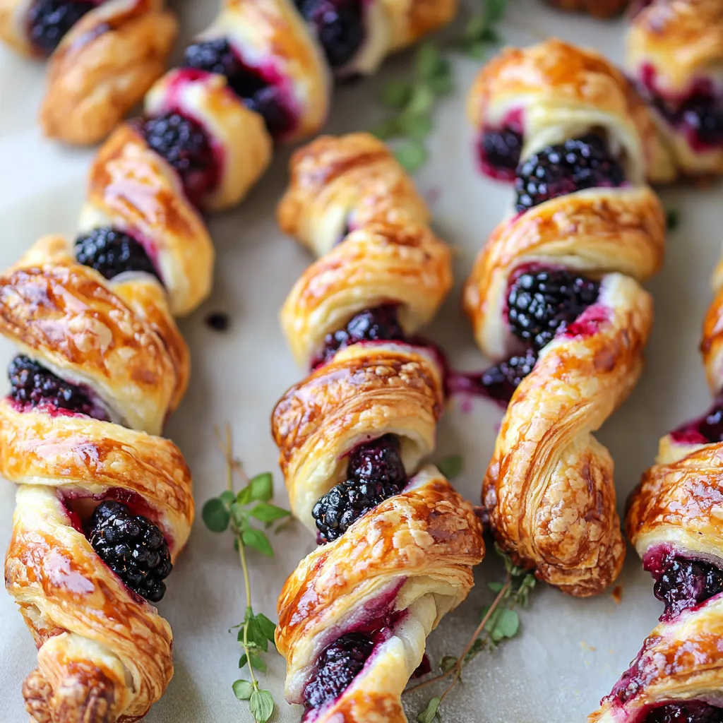 Blackberry Goat Cheese Puff Pastry Twists