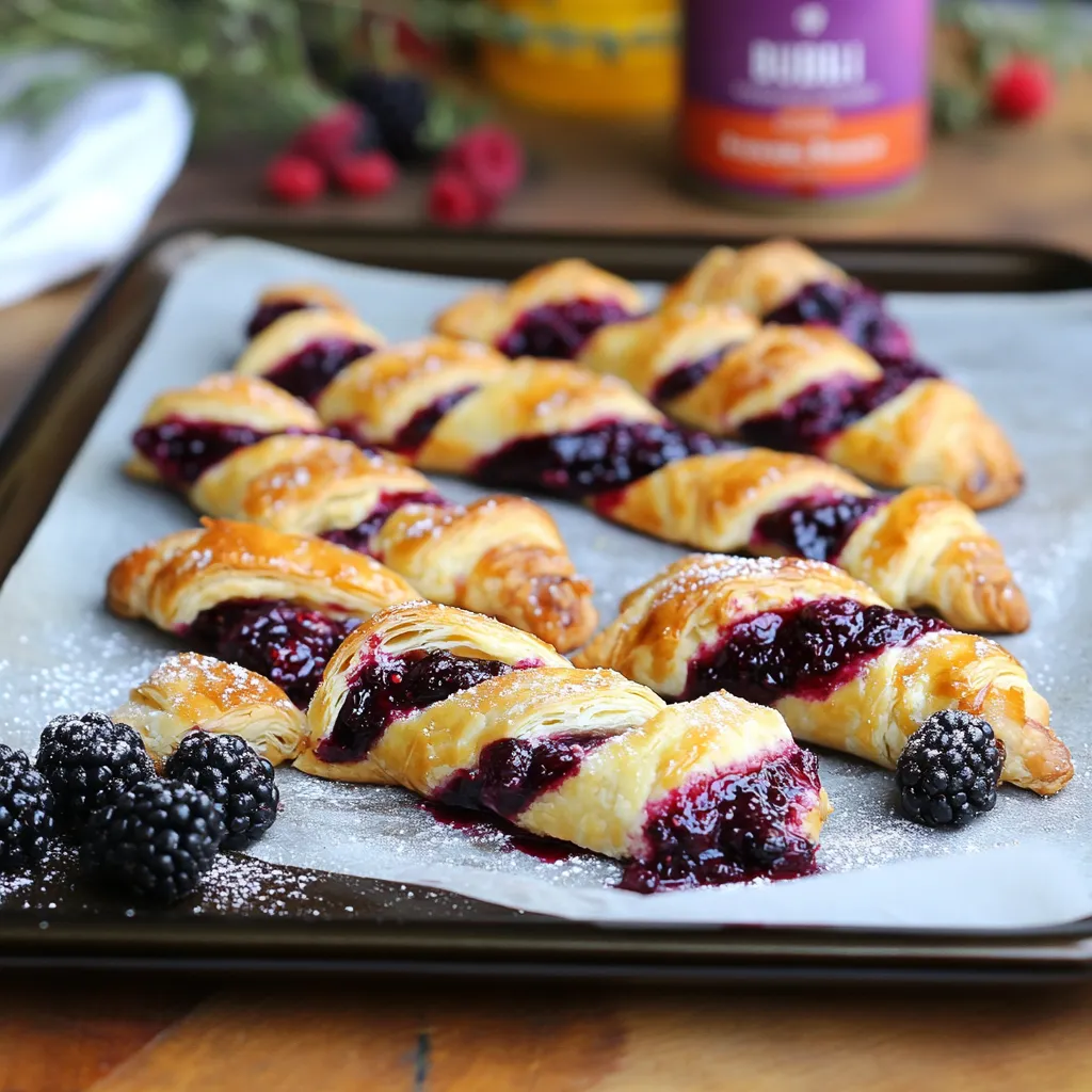 Blackberry Goat Cheese Puff Pastry Twists