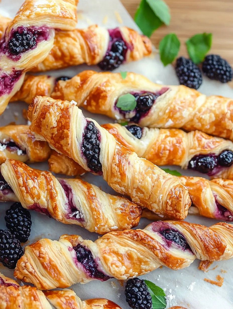 Blackberry Goat Cheese Puff Pastry Twists