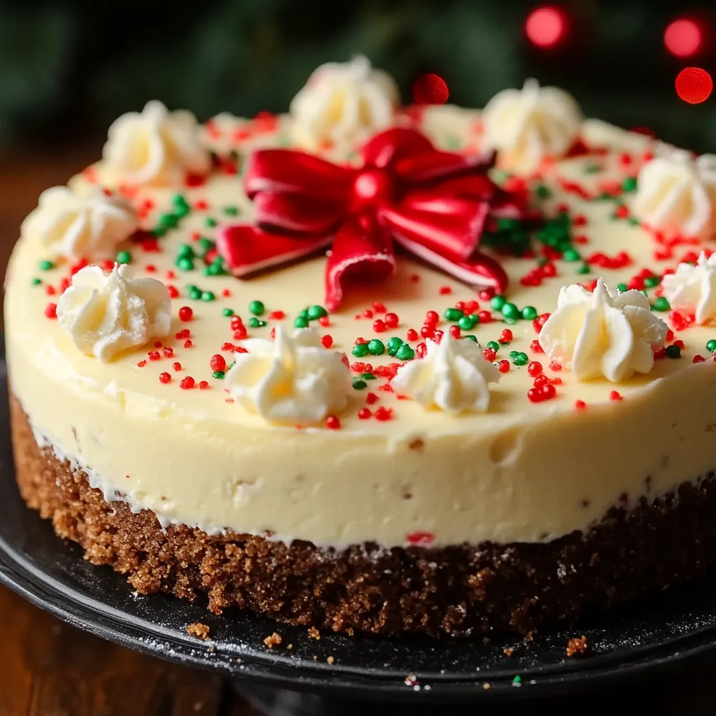 Christmas Sugar Cookie Cheesecake