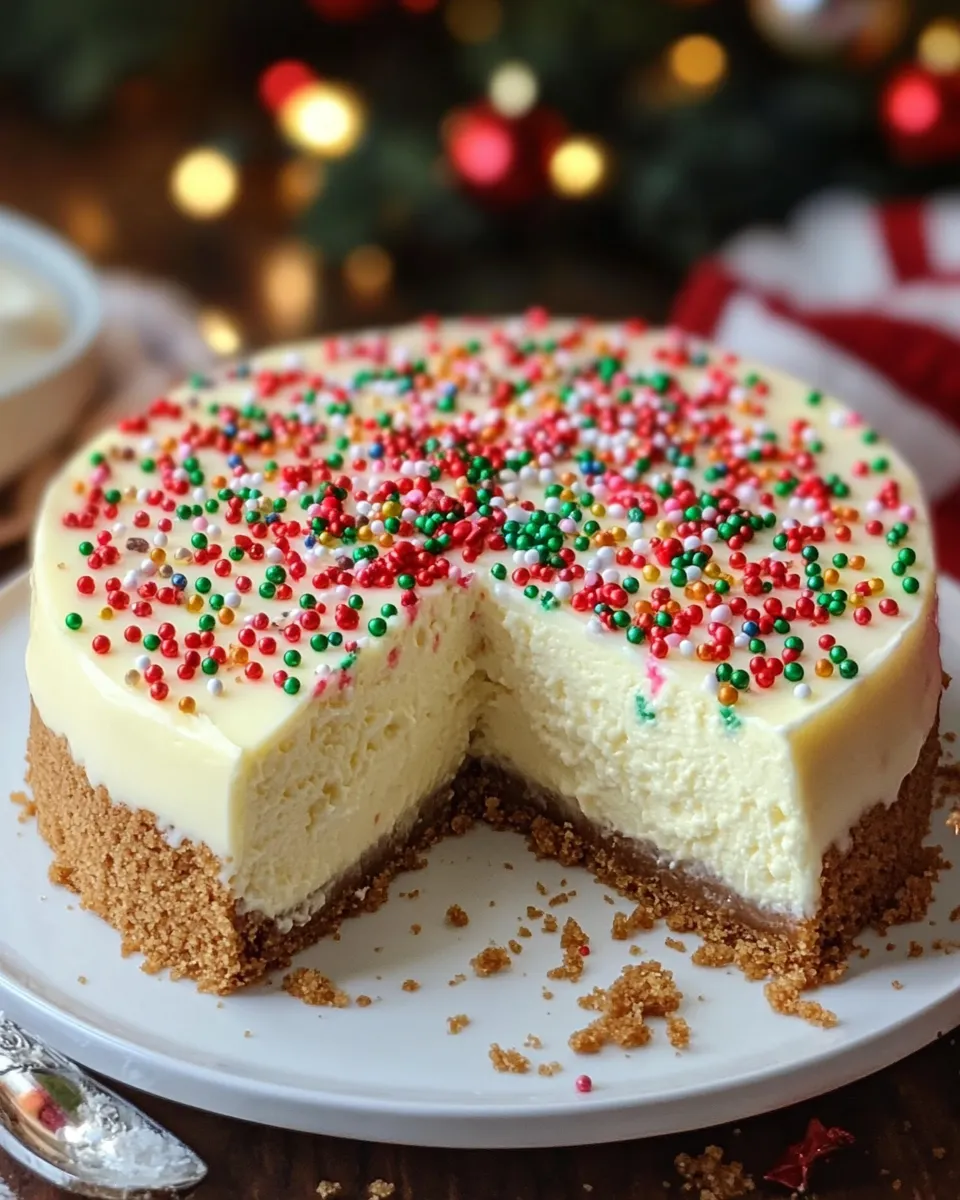 Christmas Sugar Cookie Cheesecake