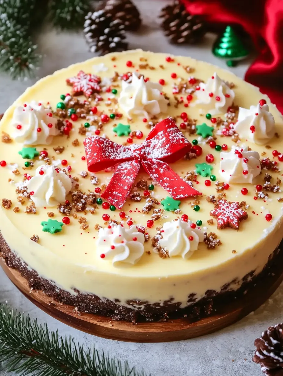 Christmas Sugar Cookie Cheesecake