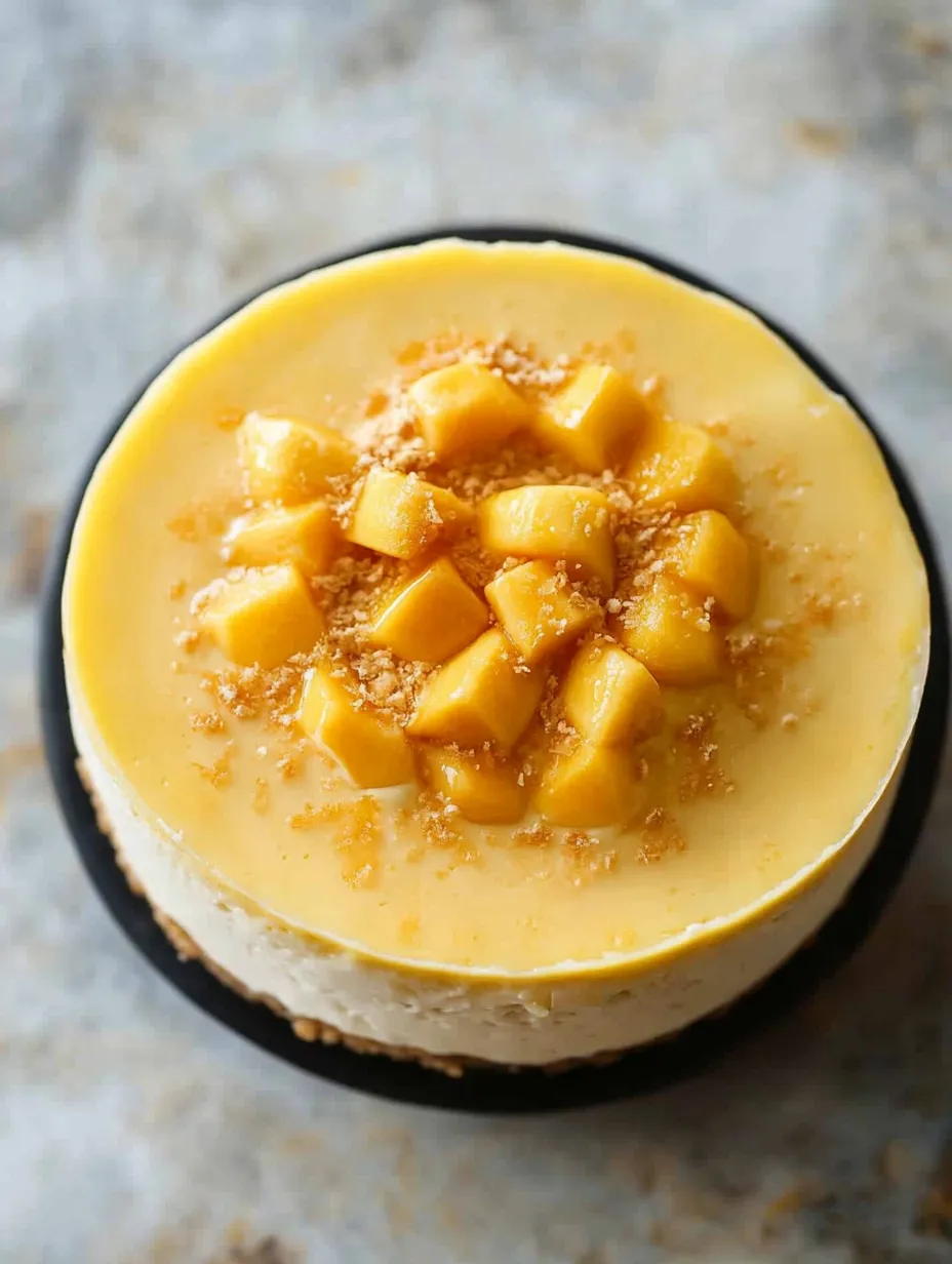 No Bake Mango Cheesecake