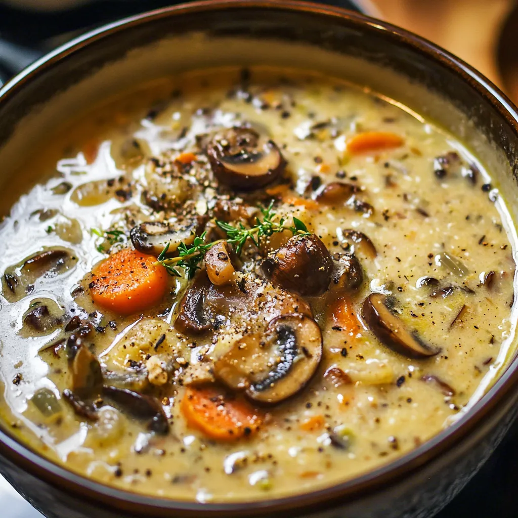 Wild Rice and Mushroom Soup