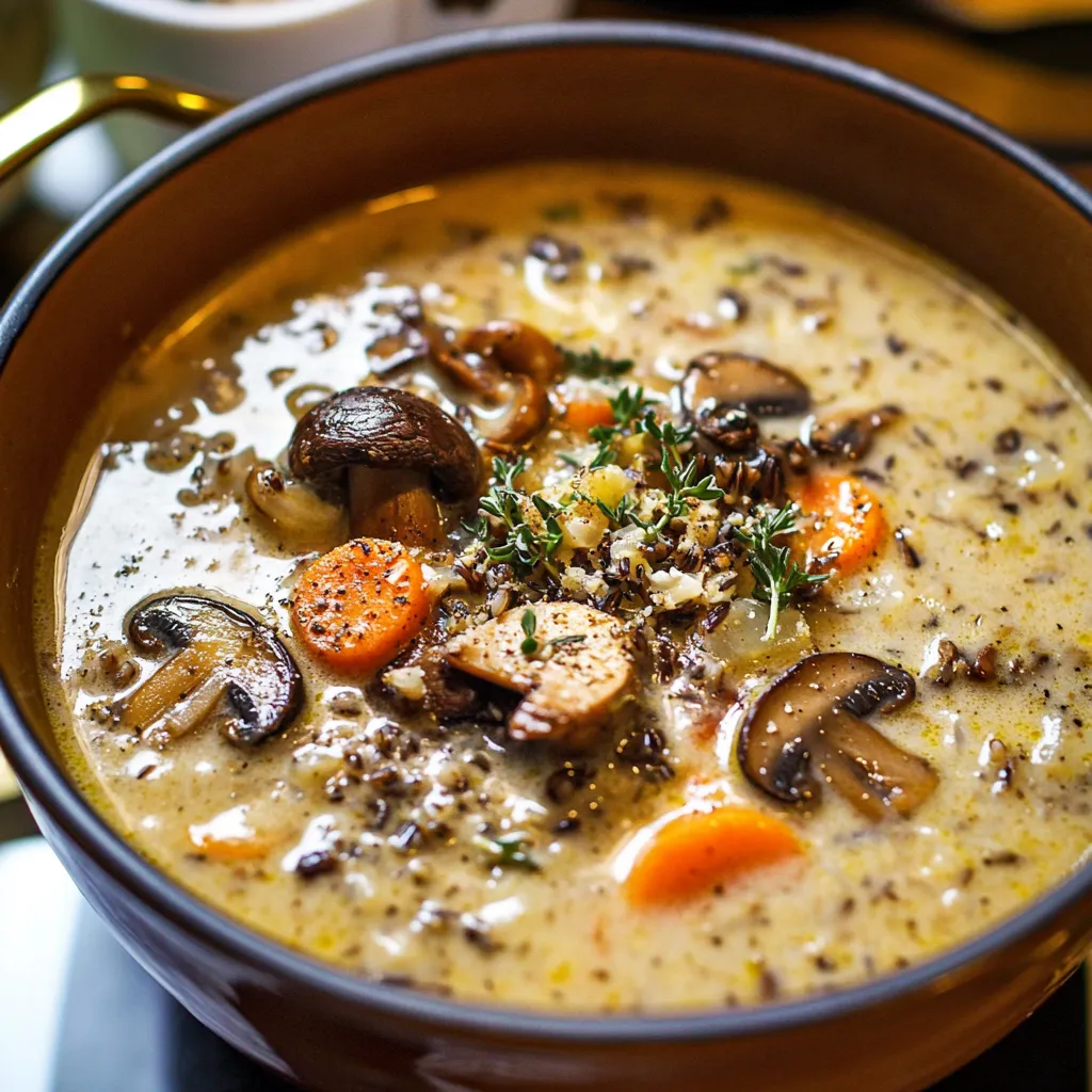 Wild Rice and Mushroom Soup