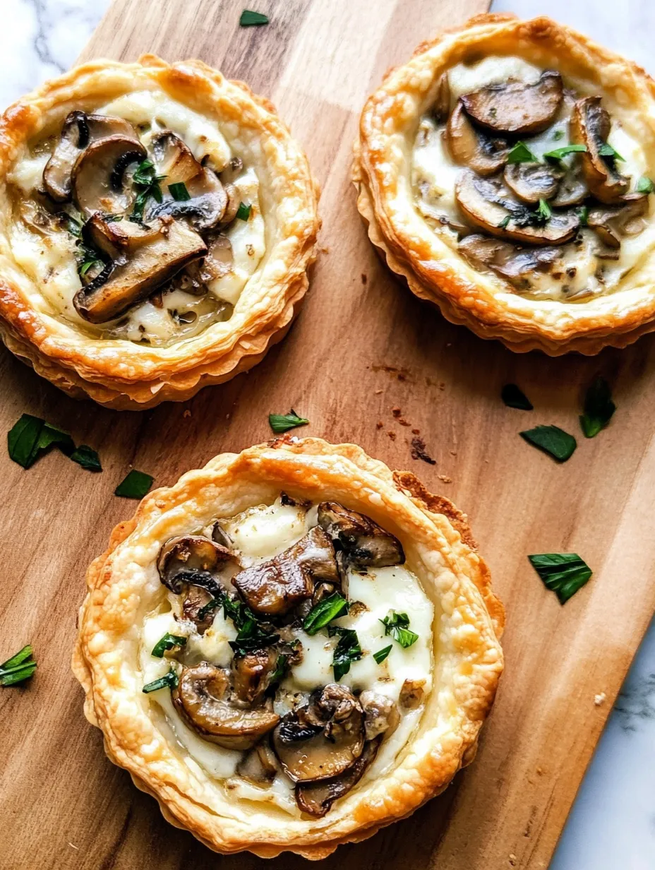 Mushroom Shallot and Herbed Goat Cheese Tarts