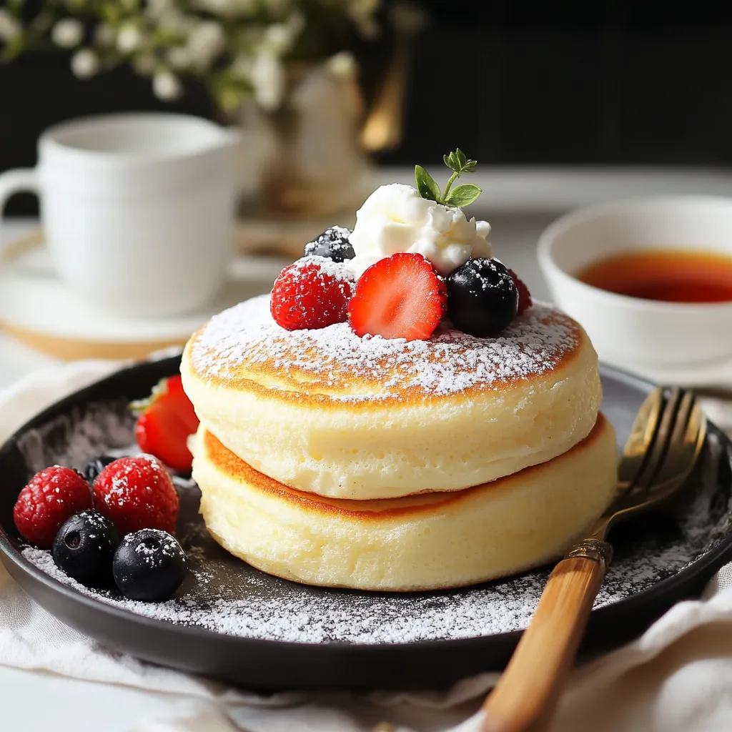 Fluffy Japanese Soufflé Pancakes