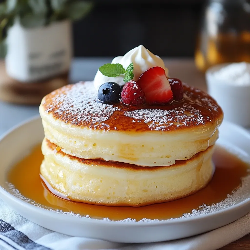 Fluffy Japanese Soufflé Pancakes