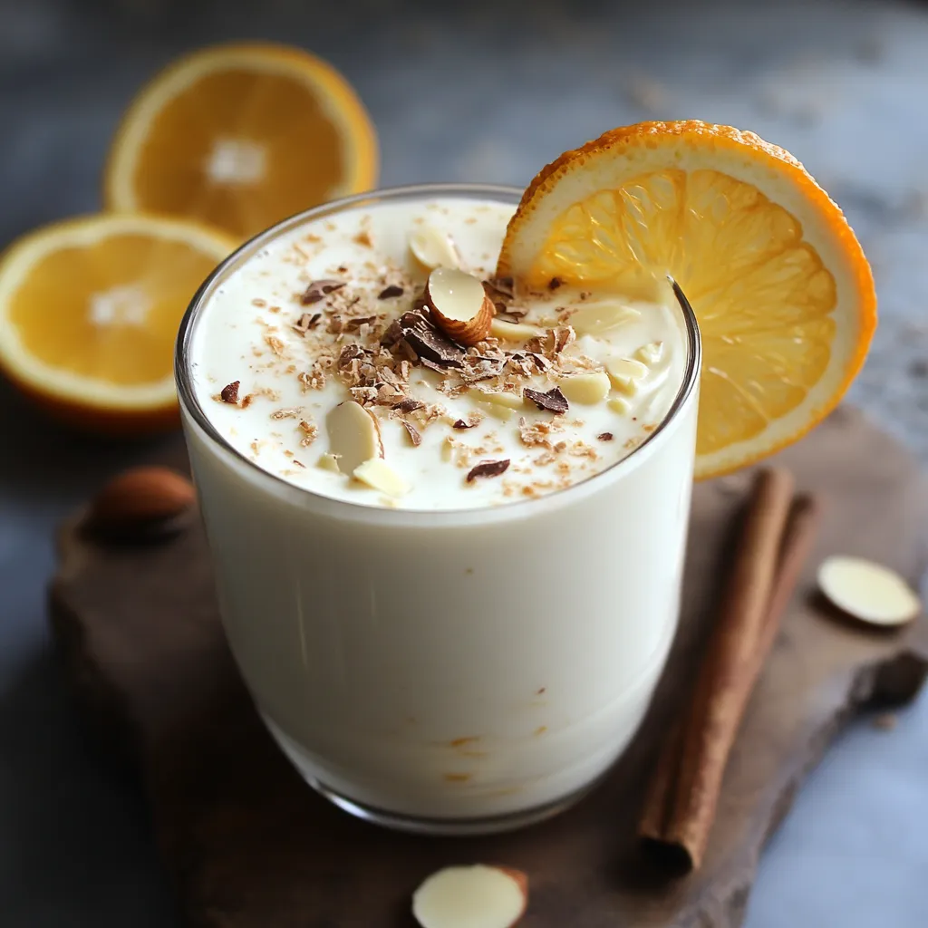 White chocolate orange almond cocoa