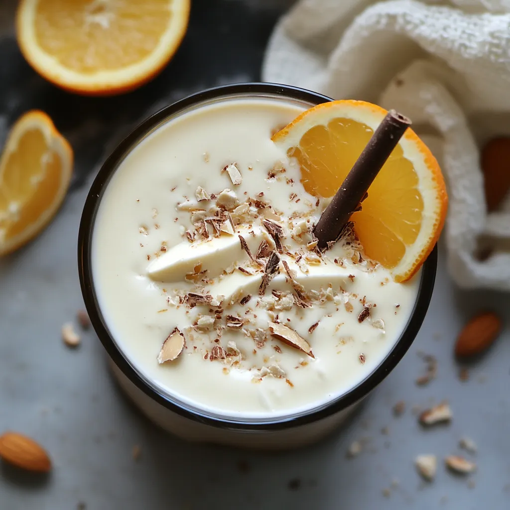 White chocolate orange almond cocoa