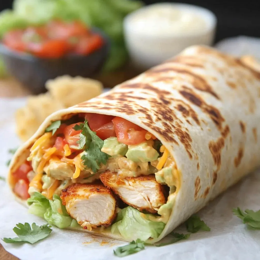 Chipotle Ranch Grilled Chicken Burrito