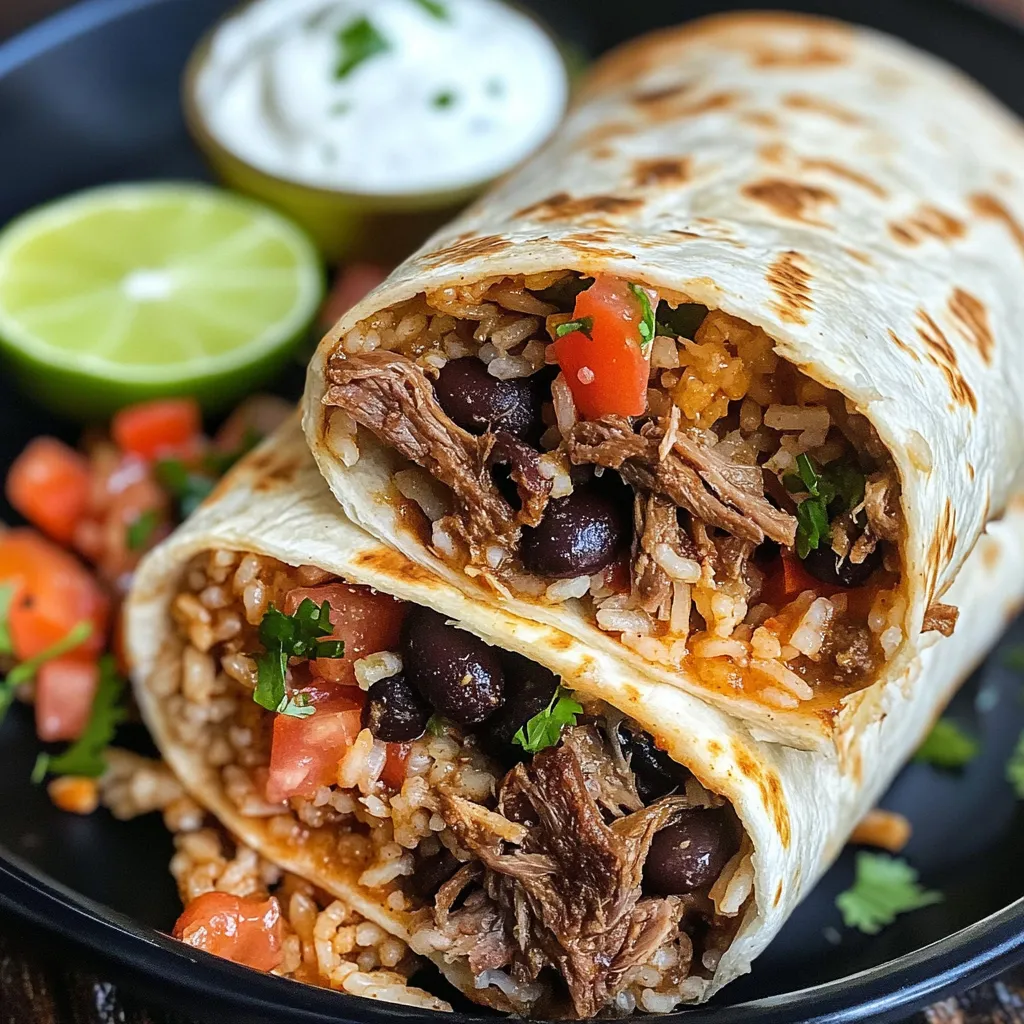 Loaded Beef Barbacoa Burrito