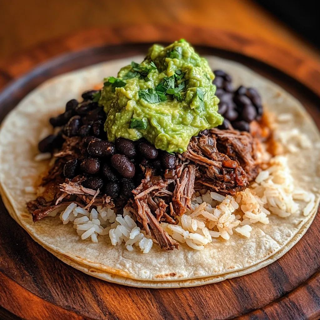 Loaded Beef Barbacoa Burritos