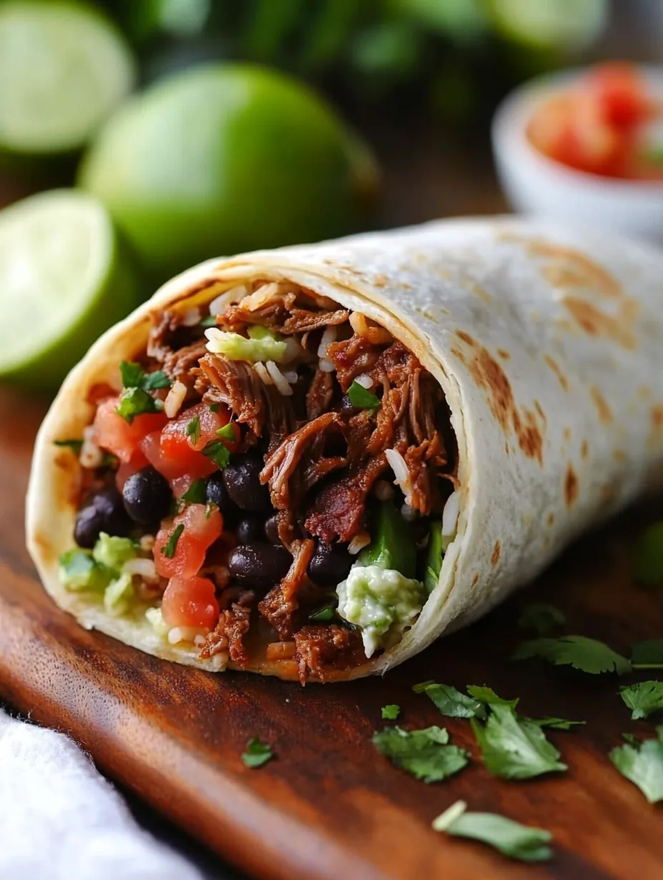 Loaded Beef Barbacoa Burritos