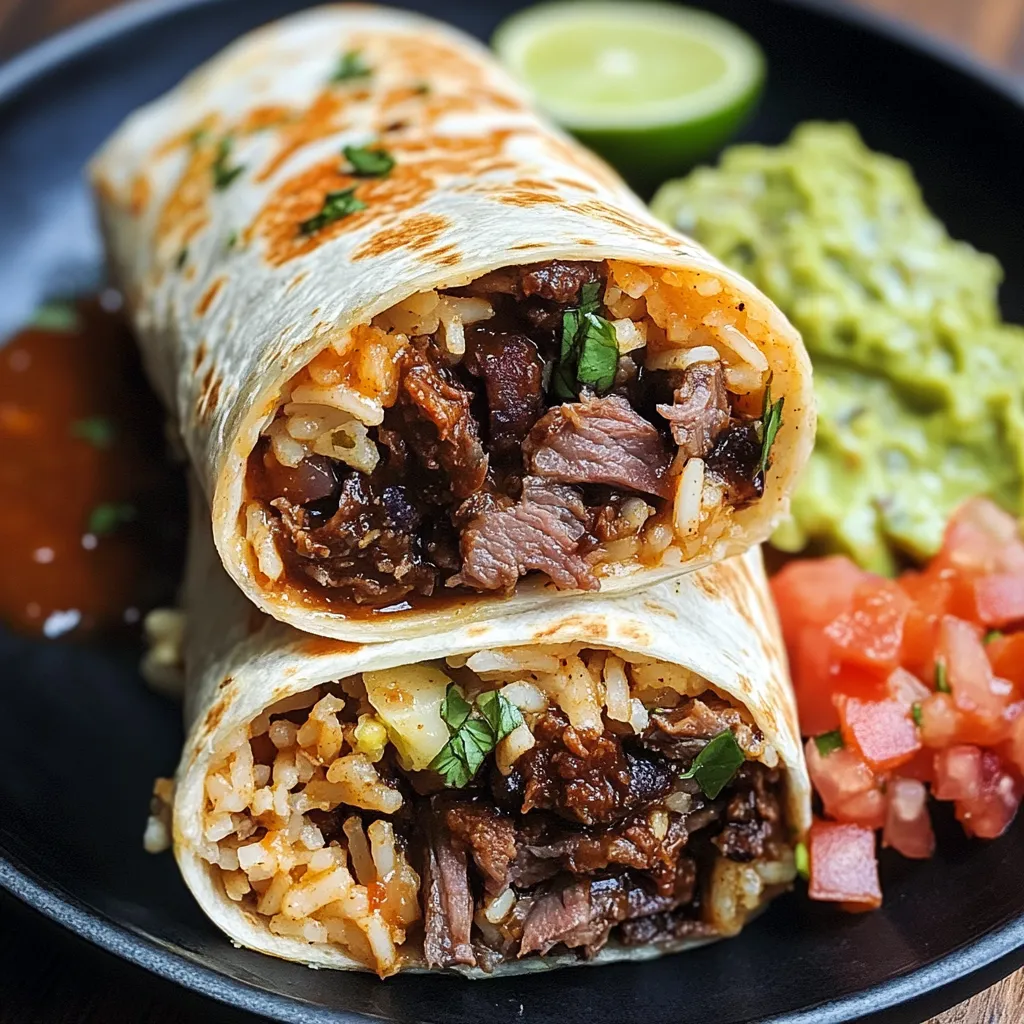 Loaded Beef Barbacoa Burritos