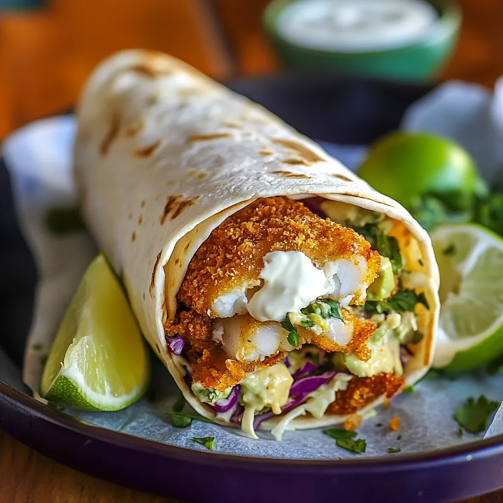 Crispy Tilapia Fish Burritos