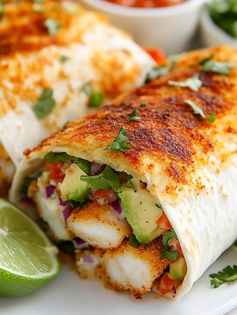 Crispy Tilapia Fish Burritos