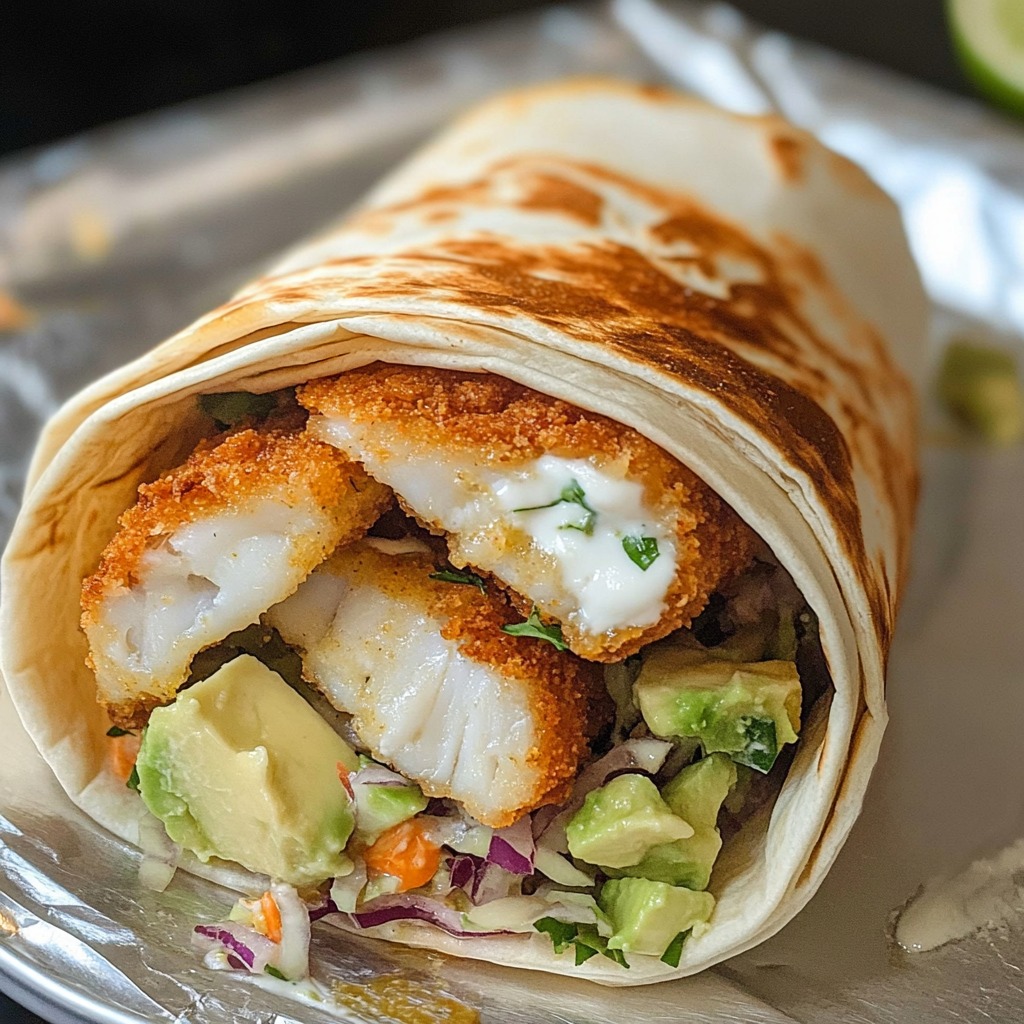 Crispy Tilapia Fish Burritos