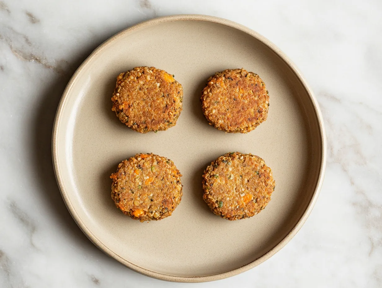 Spiced Lentil Burgers with Tahini Slaw (Vegan)