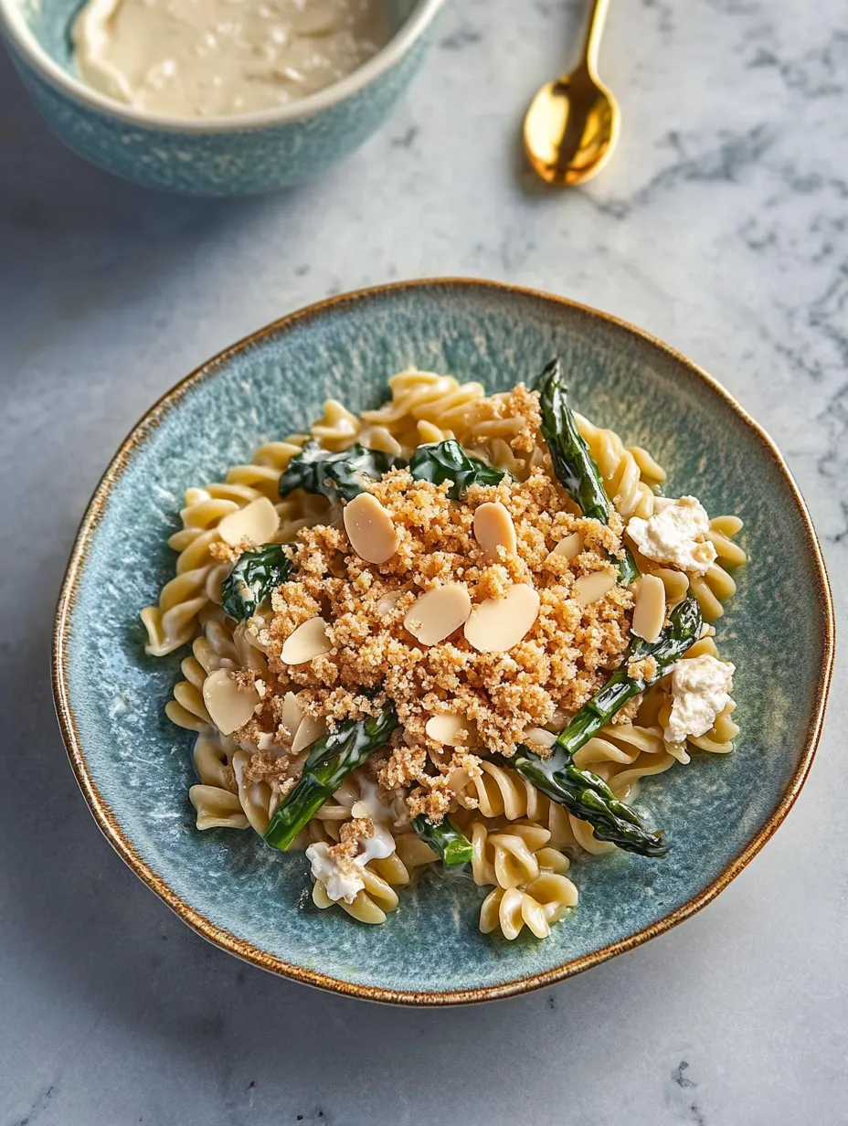Fusilli with Spring Vegetables and Breadcrumbs
