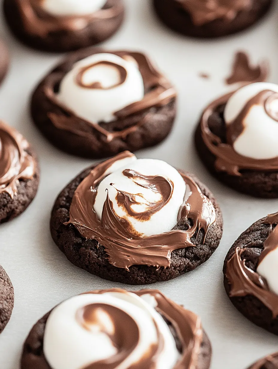 Easy Chocolate Marshmallow Swirl Cookies