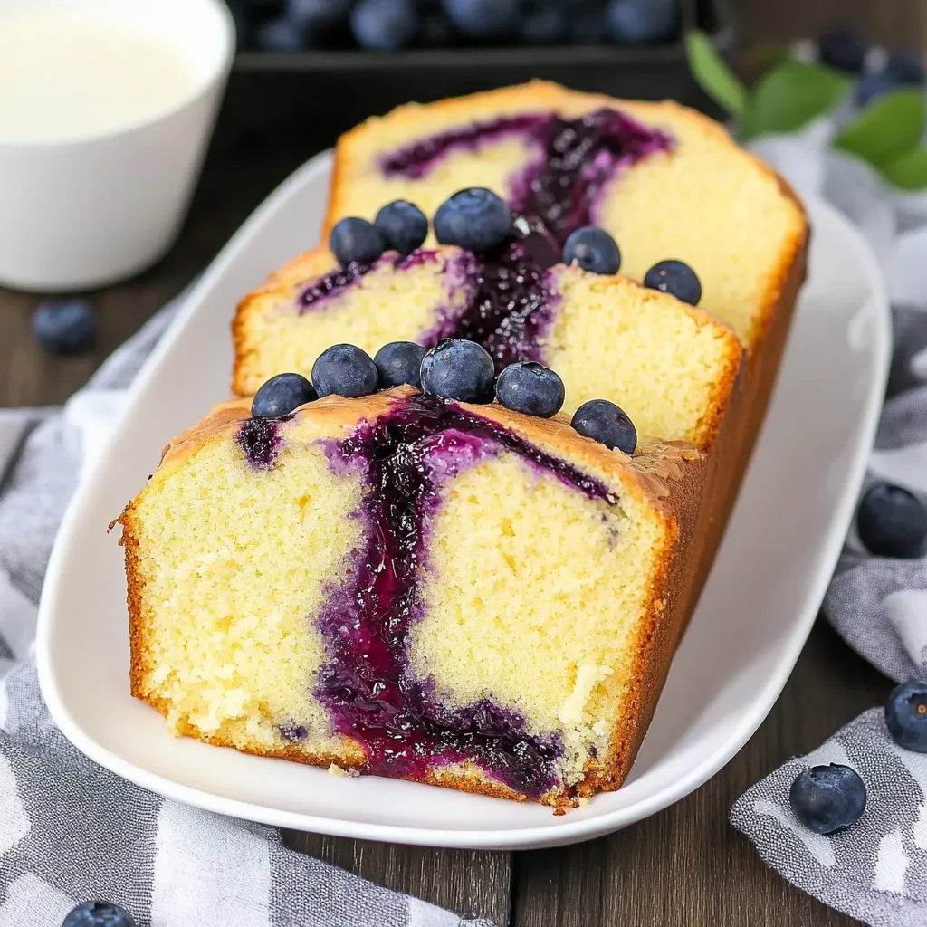 Blueberry Cream Cheese Pound Cake