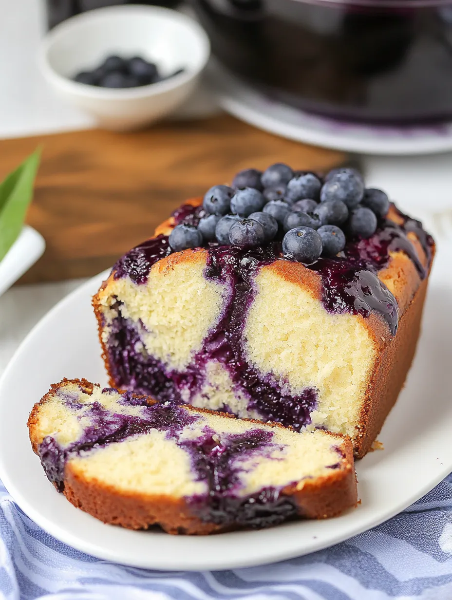 Blueberry Cream Cheese Pound Cake Recipe