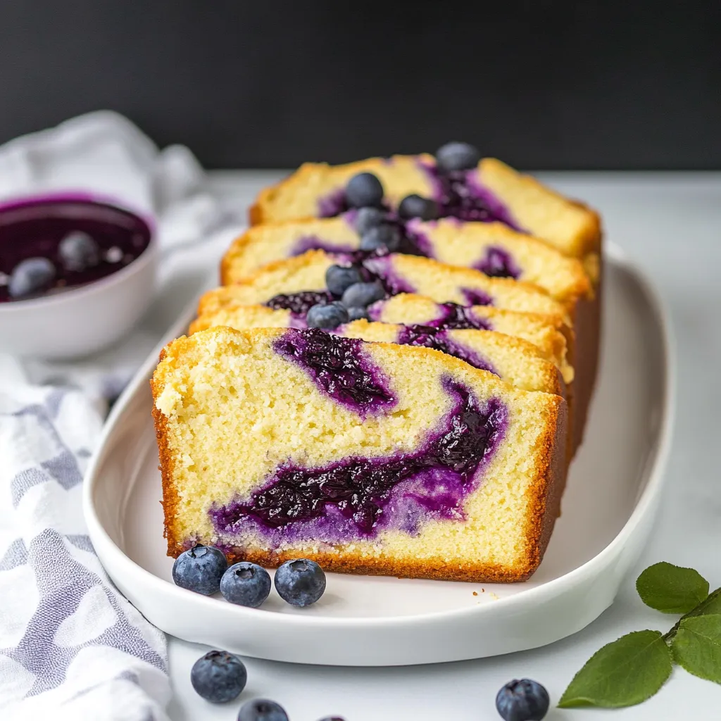 Easy Blueberry Cream Cheese Pound Cake Recipe