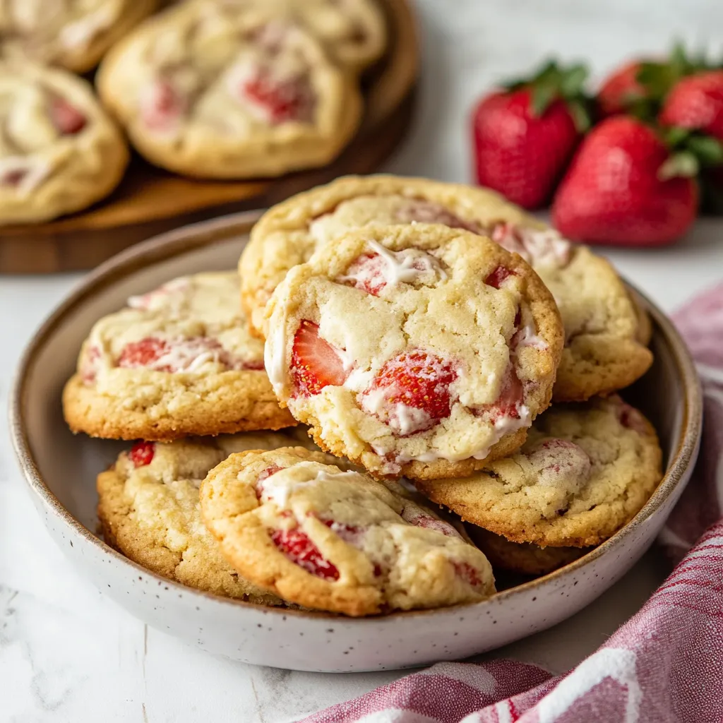 Strawberry Cheesecake Cookies