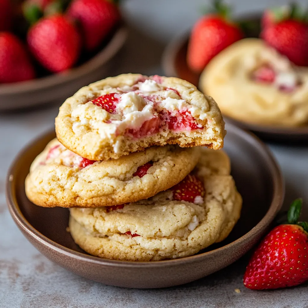 Easy Strawberry Cheesecake Cookies