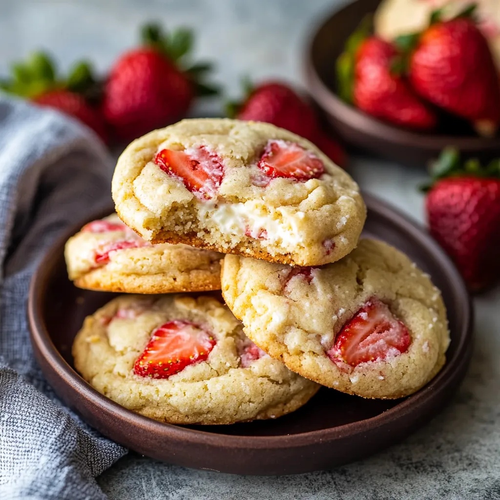 Homemade Strawberry Cheesecake Cookies