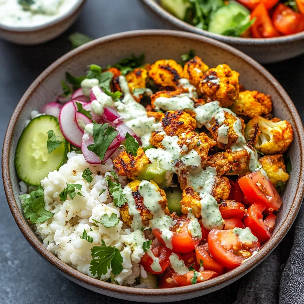 Healthy Cauliflower Shawarma Bowls