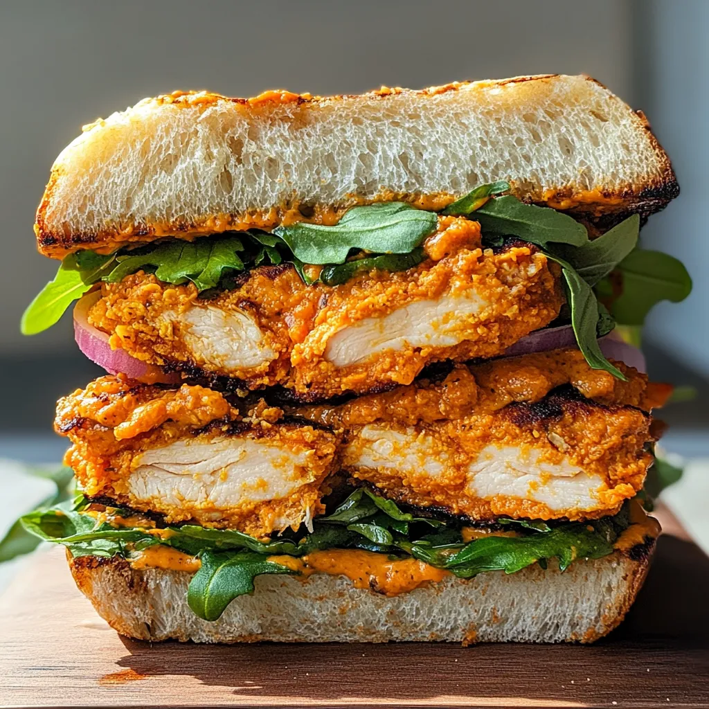 Best Crunchy Chicken Romesco Sandwich Recipe