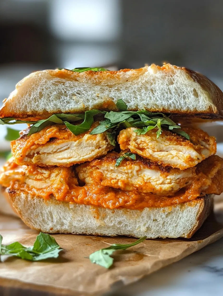 Easy Crunchy Chicken Romesco Sandwich