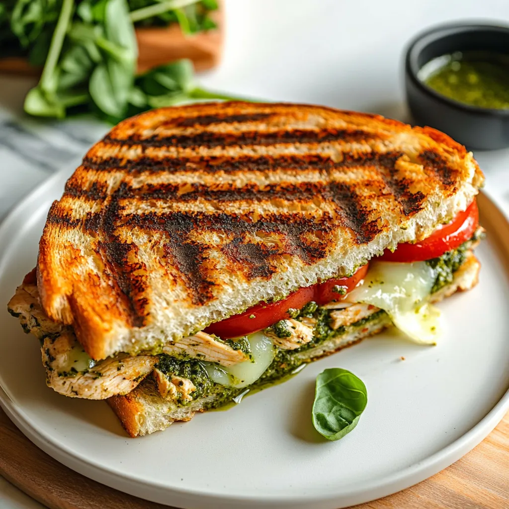 Loaded Chicken Pesto Panini