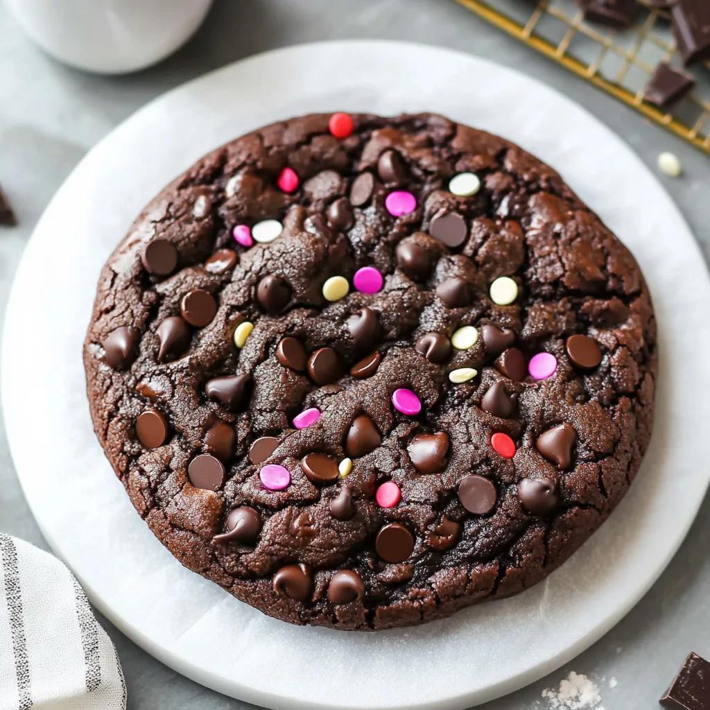 Easy Giant Double Chocolate Cookie Recipe