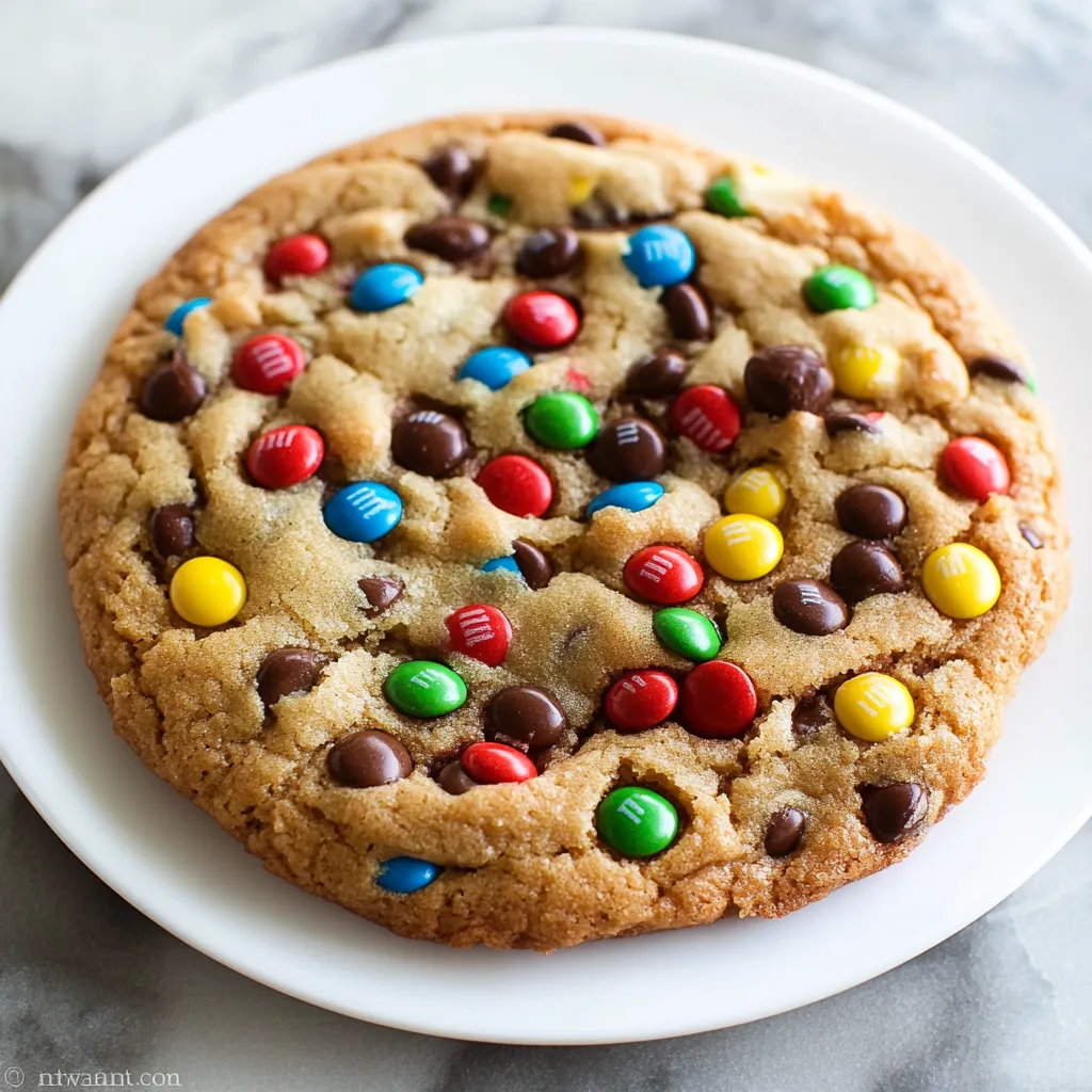 One Giant Monster M&M Cookie