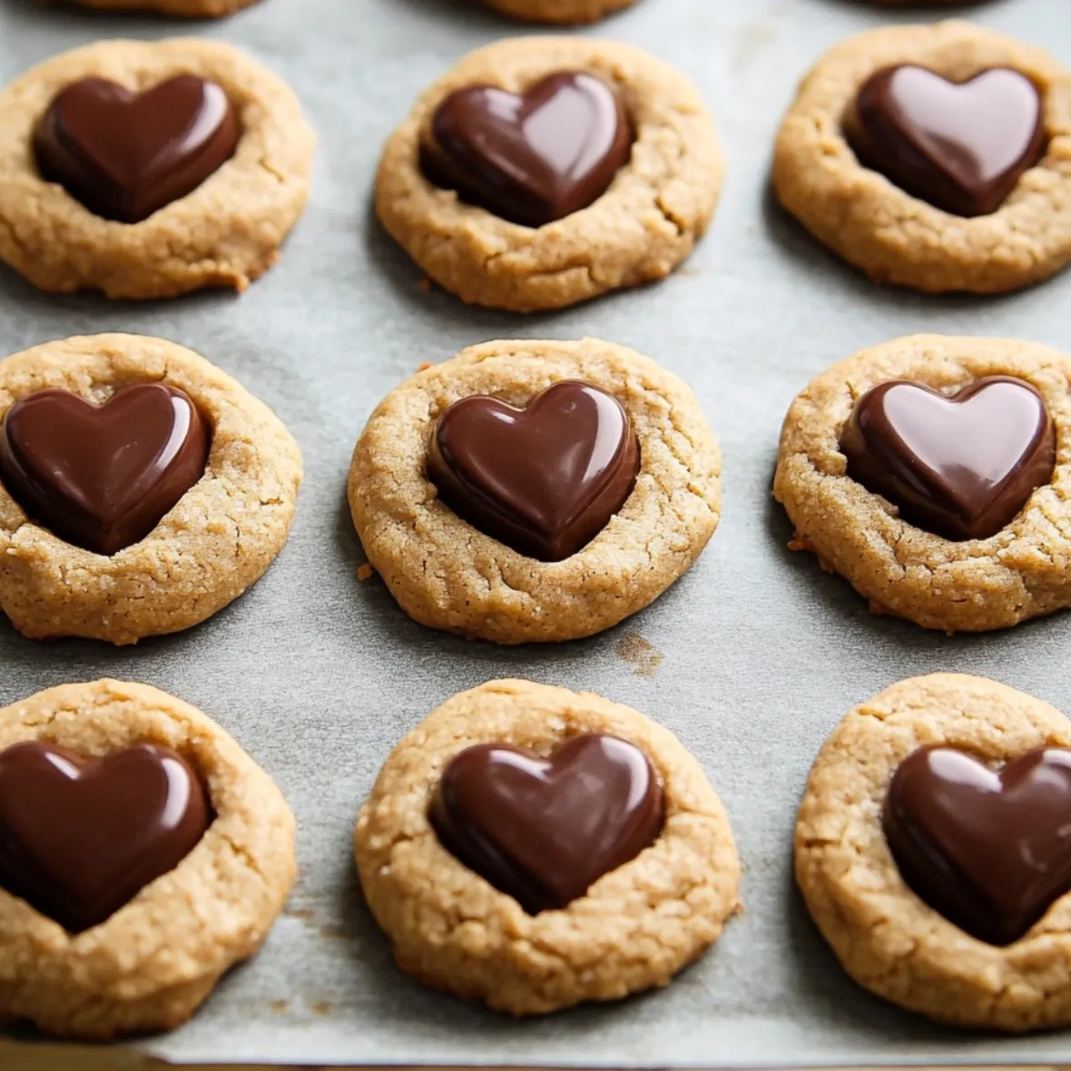 Peanut Butter Sweetheart Cookies