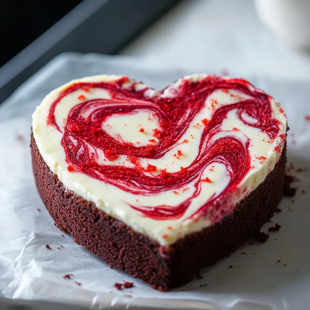 Heart-Shaped Red Velvet Cheesecake