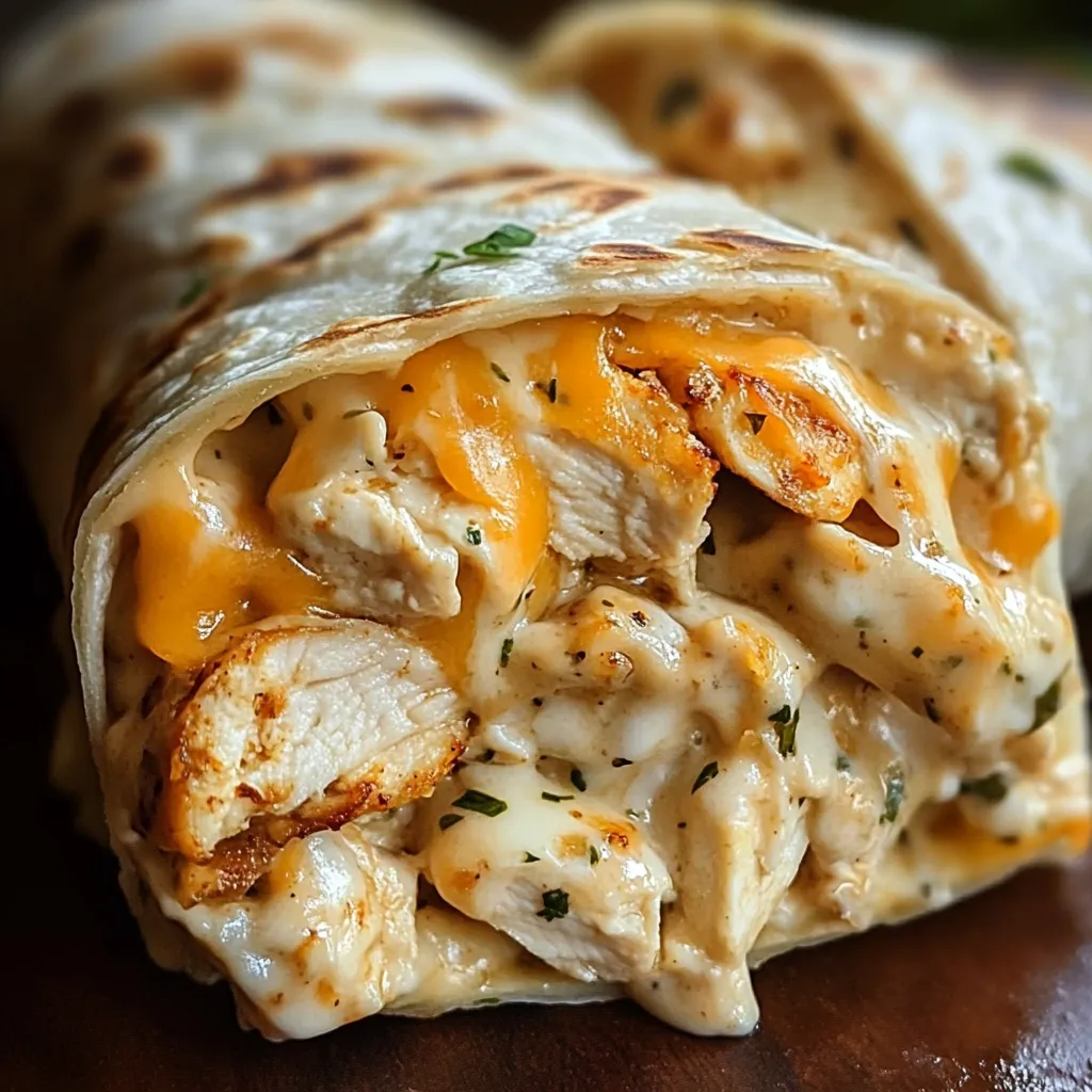 Cheesy Chicken Wraps Recipe