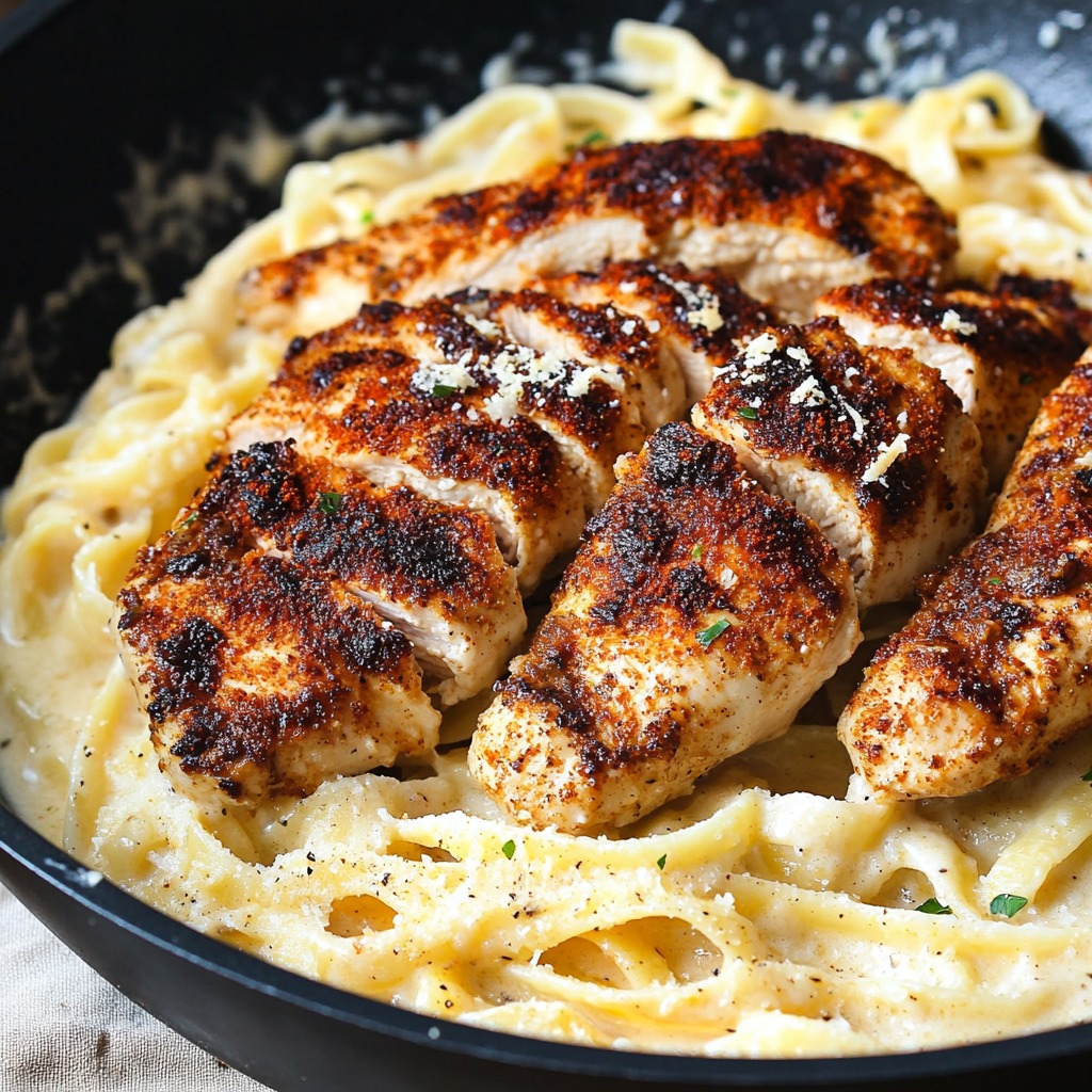 Blackened Cajun Chicken Alfredo