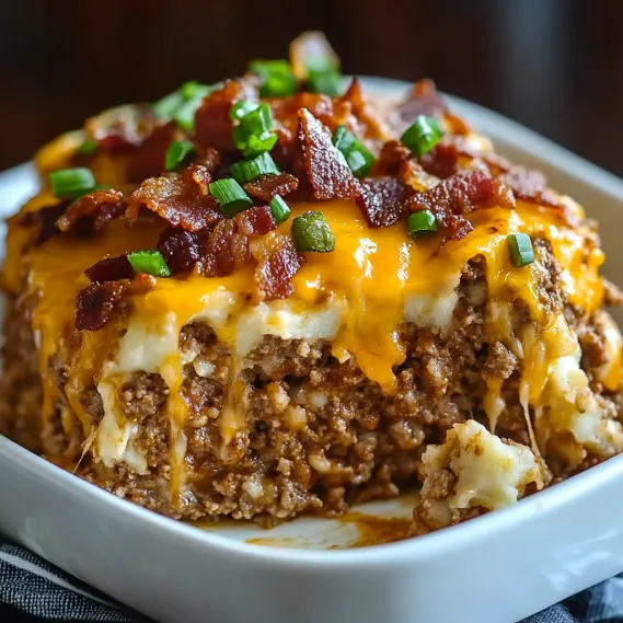 A white bowl with a casserole in it.