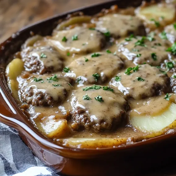 A bowl of meat and potatoes.